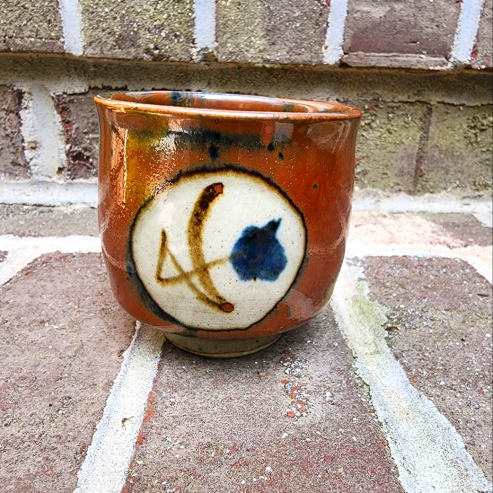 Mashiko Yaki Japanese Mid-Century Studio Pottery Yunomi Stoneware Teacup Cup VTG